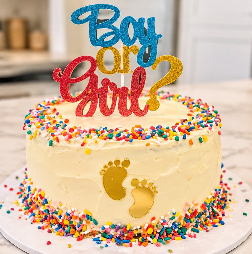 Boy or Girl Baby Shower Cake