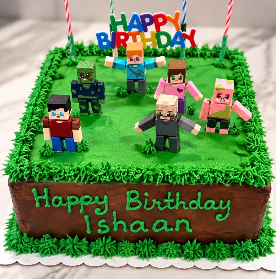 Minecraft Birthday Cake